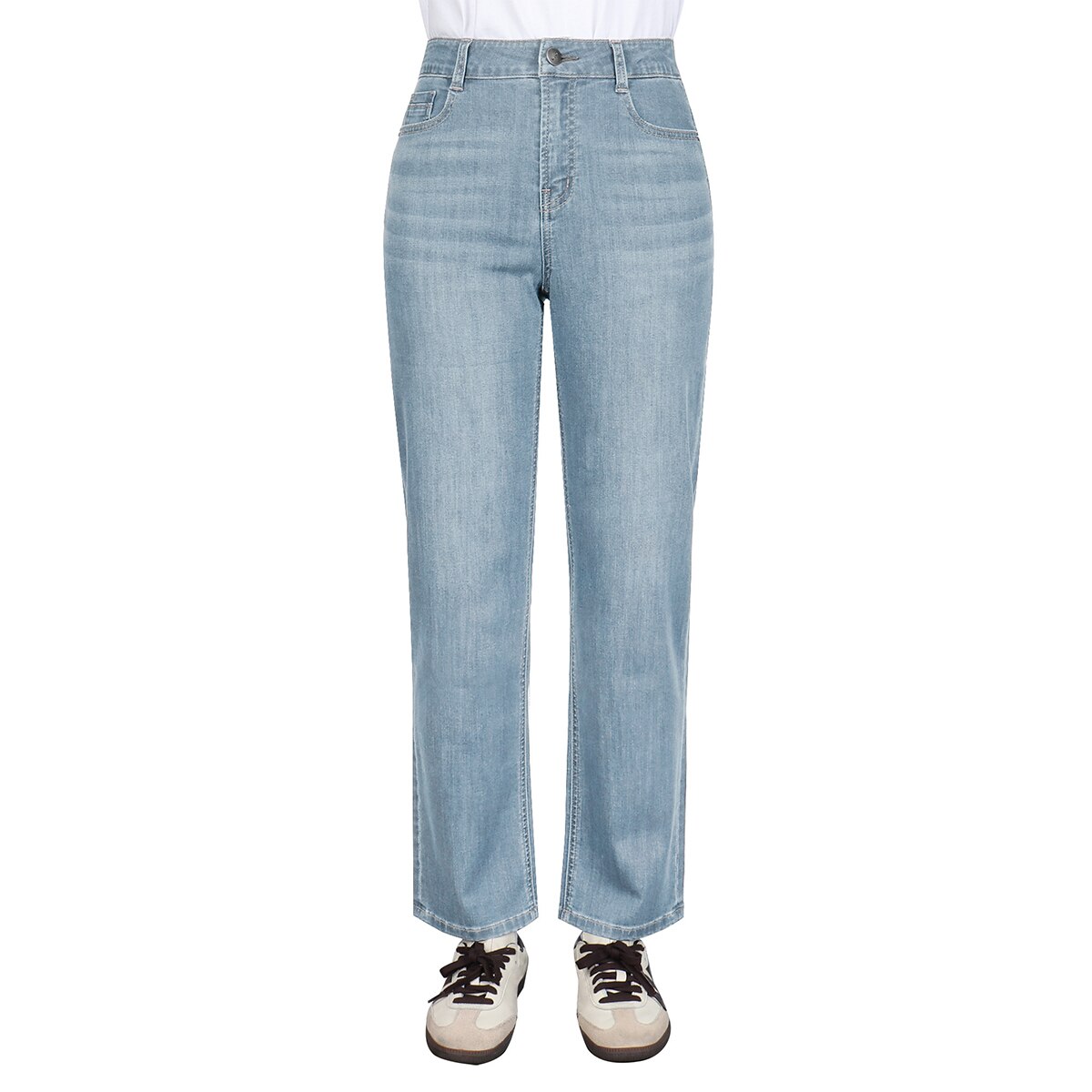 케네스콜 여성 저온스 루즈 스트레이트핏 청바지 - 아이스