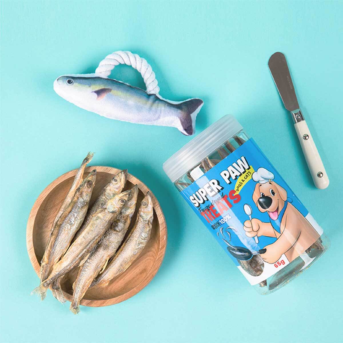 슈퍼포우 동결건조 트릿 열빙어 65g x 3 (반려동물용) 슈퍼포우 동결건조 트릿 열빙어 65g x 3 (반려동물용)