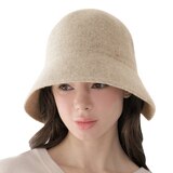 안드레아 바나 여성 울모자 - 베이지