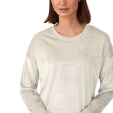 DKNY 여성 플러시 라운지 상하의 세트 - 크림 베이지, L DKNY 여성 플러시 라운지 상하의 세트 - 크림 베이지, L