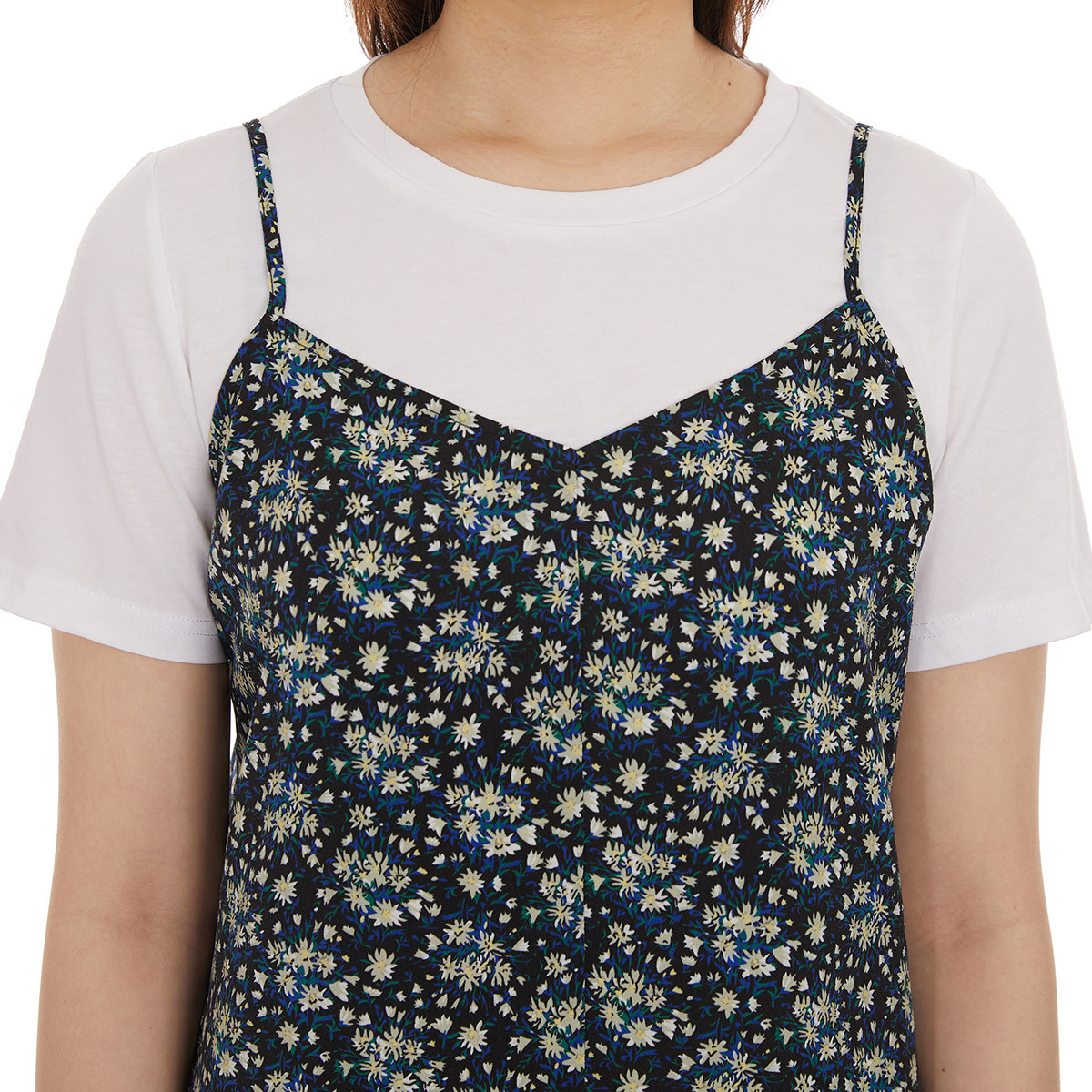 비지트 인 뉴욕 여성 원피스 티셔츠 세트 - 네이비블랙