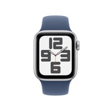 Apple 워치 SE GPS 40mm 실버 알루미늄 스포츠 밴드 - S/M