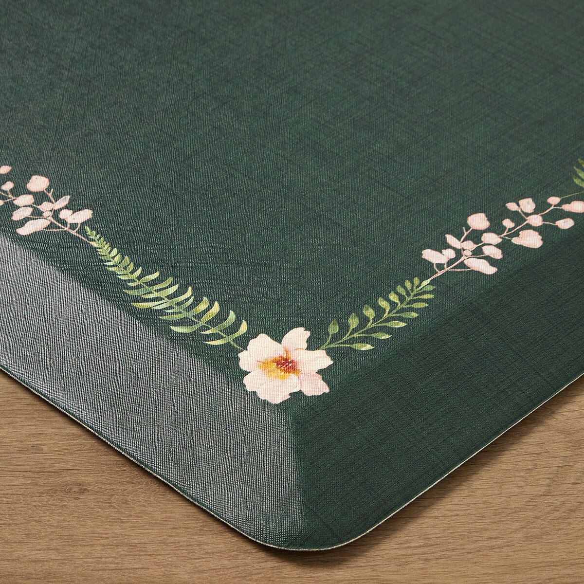Town & Country 컴포트 겔 주방 매트 50x106cm - 그린 (플로럴)