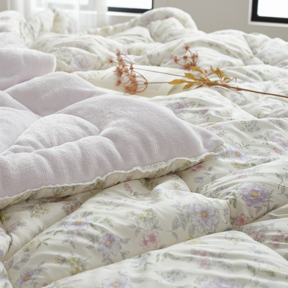 에이프릴앳홈 모달 극세사 차렵이불 - 퀸, 멜티