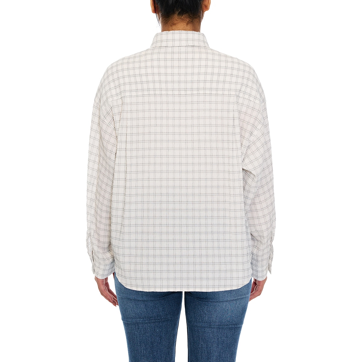 쥬시꾸뛰르 여성 체크 셔츠 - 화이트, S/M 쥬시꾸뛰르 여성 체크 셔츠 - 화이트, S/M