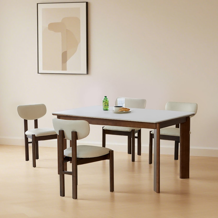 헤이지 세라믹 4인 식탁 세트