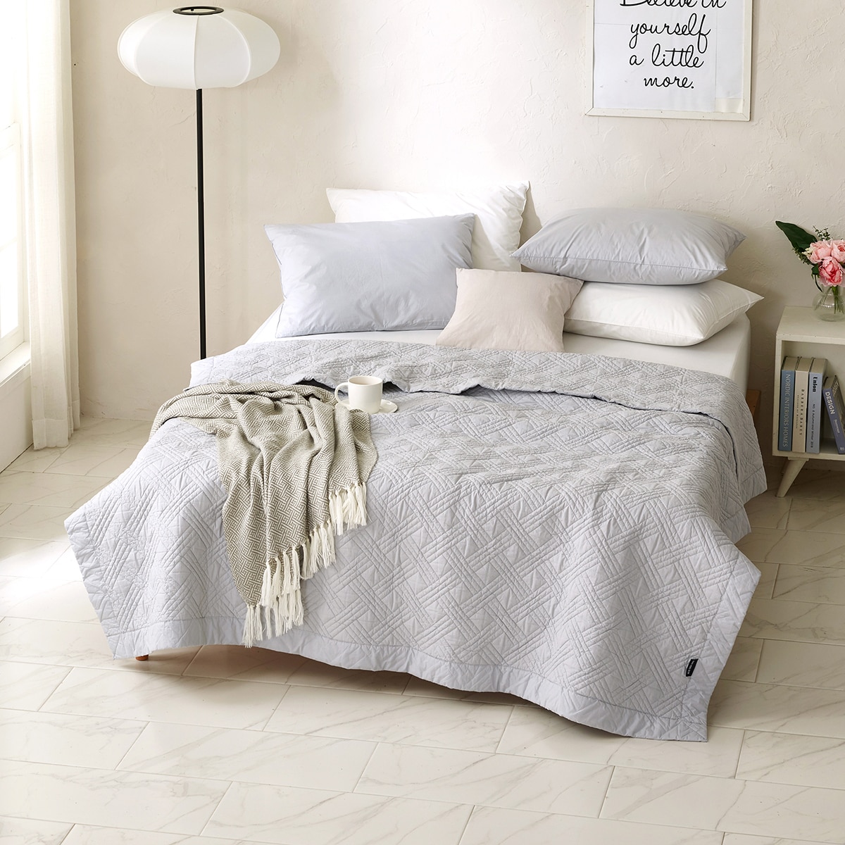 박홍근홈패션 워싱면 양모 스프레드 - 퀸