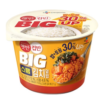 햇반컵반빅스팸김치덮밥 328g x 18