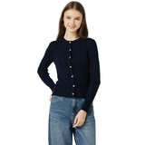 리디아 바인 여성 수피마코튼 케이블 가디건