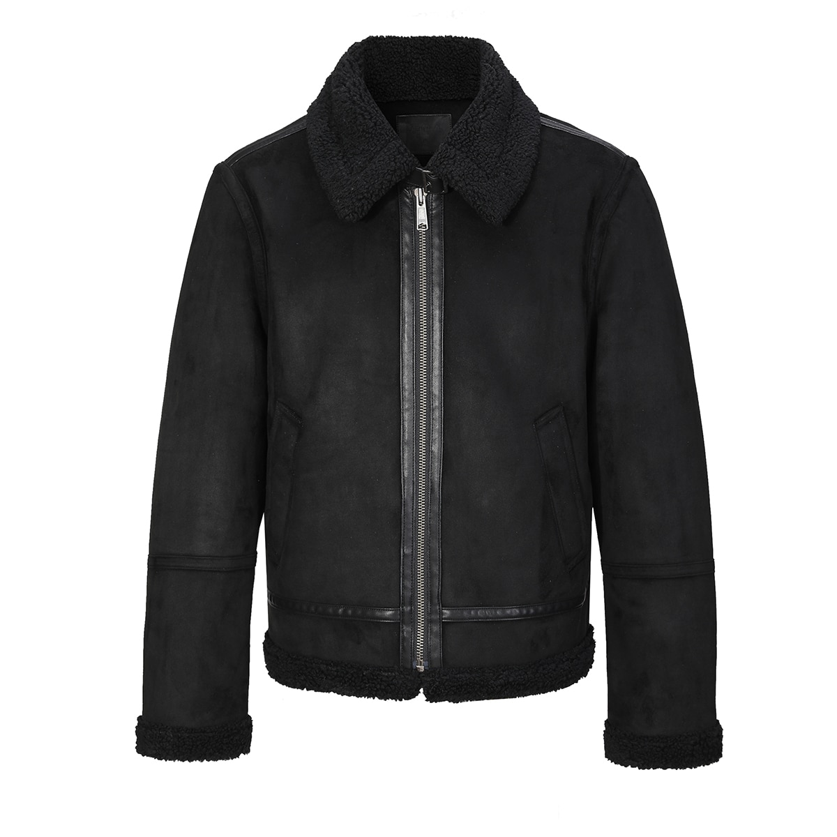 브렌우드 남성 무스탕 - 블랙, S 브렌우드 남성 무스탕 - 블랙, S