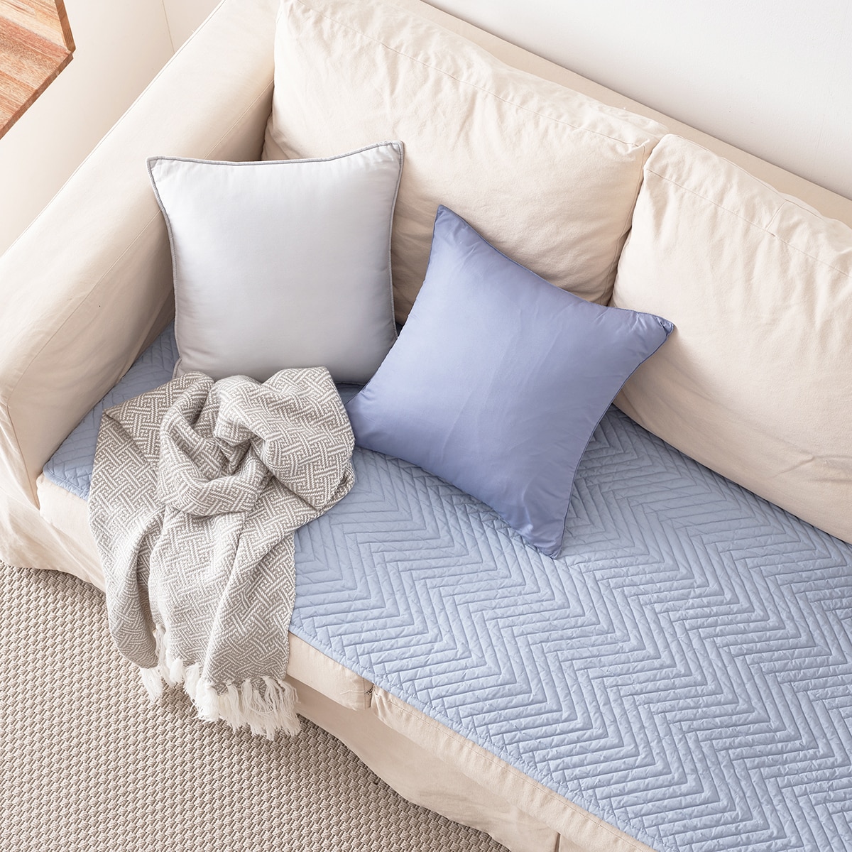 루마인 홈 양모 소파패드 60x180cm - 라이트 블루 루마인 홈 양모 소파패드 60x180cm - 라이트 블루