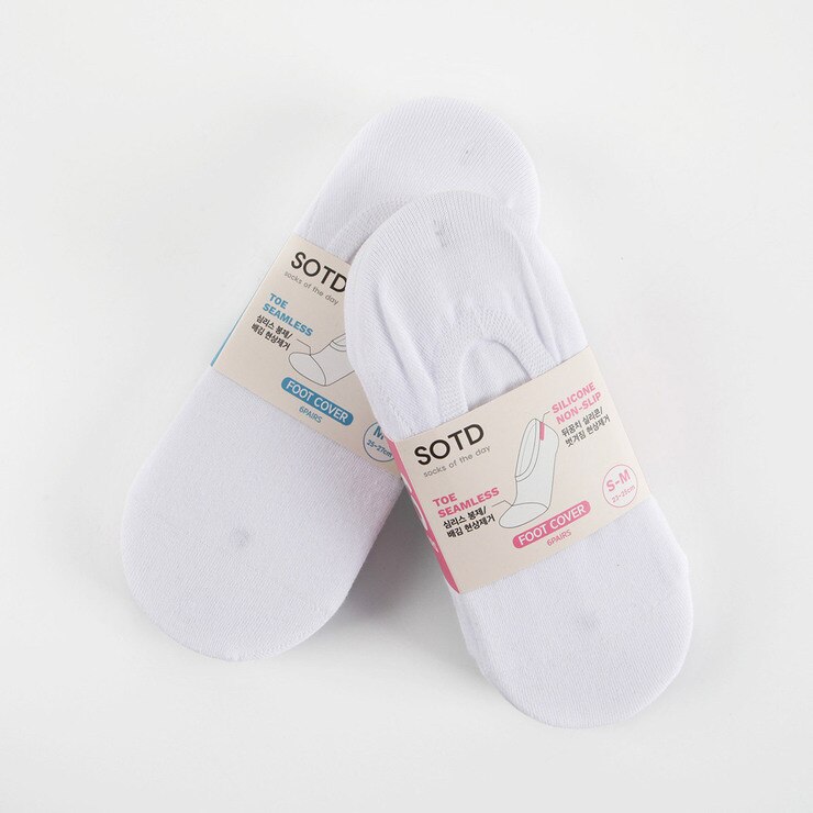 SOTD 성인 덧신 양말 6족 - L(250~270mm)
