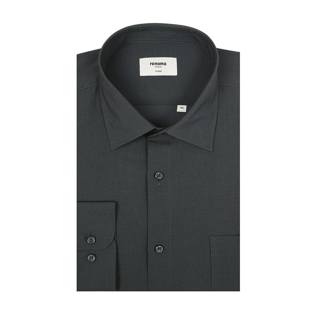 레노마 남성 긴소매 캐주얼 셔츠 - 그레이