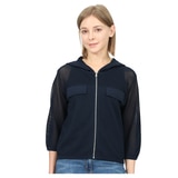 안지크 여성 니트 후드 재킷