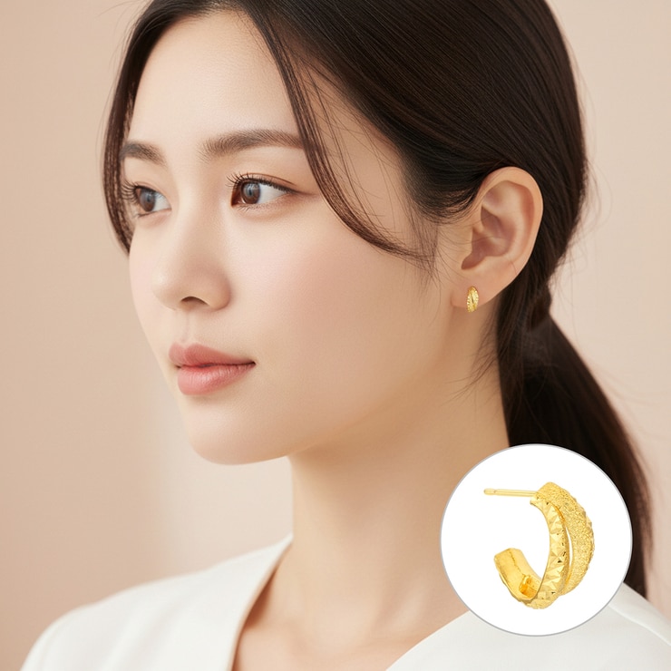 24K 순금귀걸이3.75g 샤인커팅 24K 순금귀걸이3.75g 샤인커팅