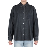 케네스콜 여성 데님 셔츠 - 블랙 인디고, L