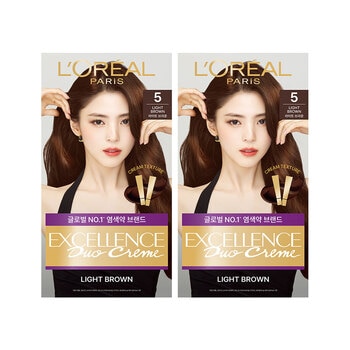 로레알 엑셀랑스 듀오크림 5호 라이트브라운 2PK