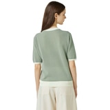 리디아 바인 여성 와플 반소매 니트