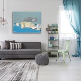 지클레 그림 액자 (80 x 60cm 또는 60 x 80cm) - 니콜라스 드 스탈, 청색 구성