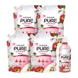 피죤 퓨어 주방세제 750ml + 1000ml x 4pk - 애플밤