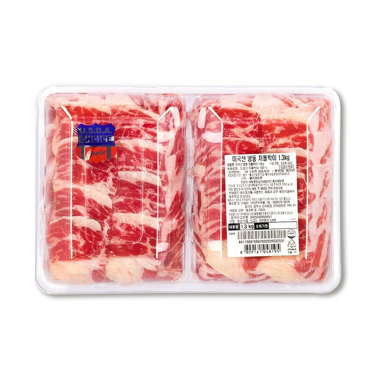 미국산 냉동 차돌박이 1.3kg x 2팩 미국산 냉동 차돌박이 1.3kg x 2팩