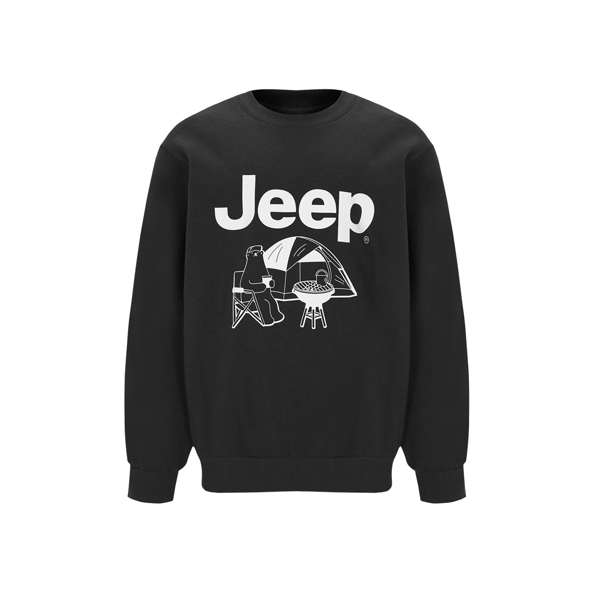 Jeep 키즈 플리스 긴소매 크루넥 - 블랙, 130 Jeep 키즈 플리스 긴소매 크루넥 - 블랙, 130