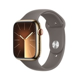 Apple Watch S9 45mm GPS+Cell GLD/CLY 스포츠 밴드 - M/L