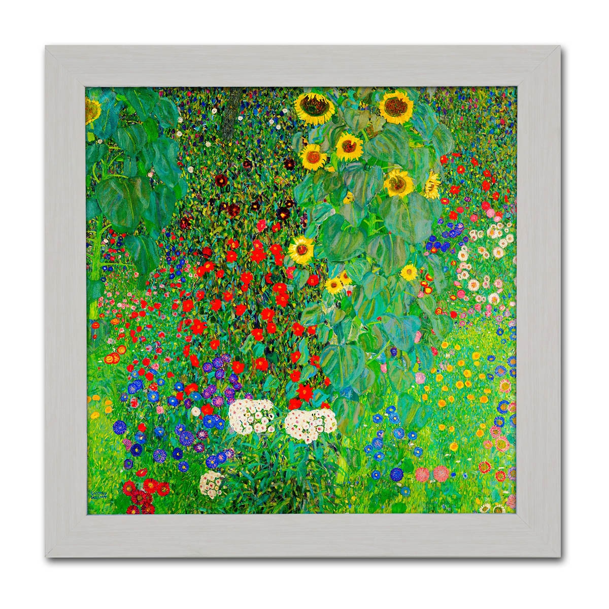 지클레 정방형 명화 47.5 x 47.5cm - 클림트, 꽃이 있는 농장정원