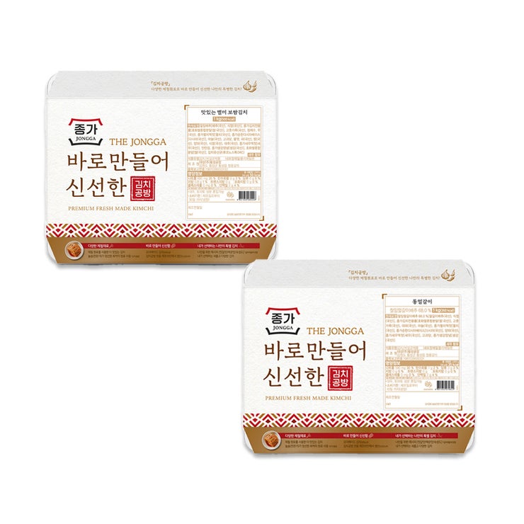 종가 김치공방 보쌈김치 1kg & 겉절이 1kg 종가 김치공방 보쌈김치 1kg & 겉절이 1kg