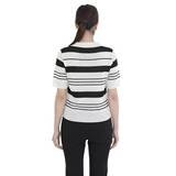 베네뜨 여성 카라 스트라이프 풀오버 니트