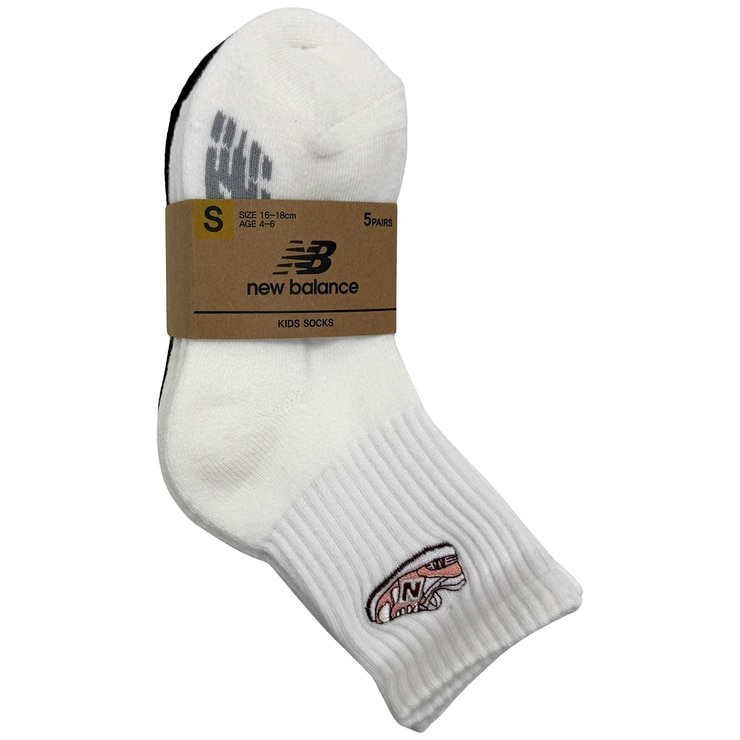 뉴발란스 여아 양말 5족 - 솔리드, M