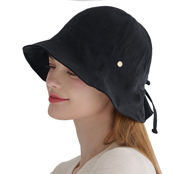 안드레아바나 여성 코튼 햇 - 블랙