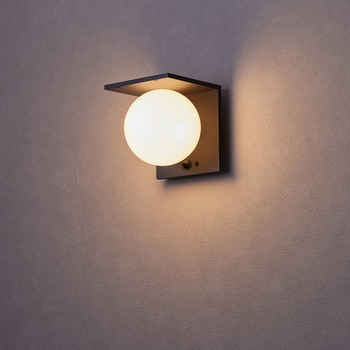 타카쇼 태양광 LED 센서 등 - 벽 부착형 원형