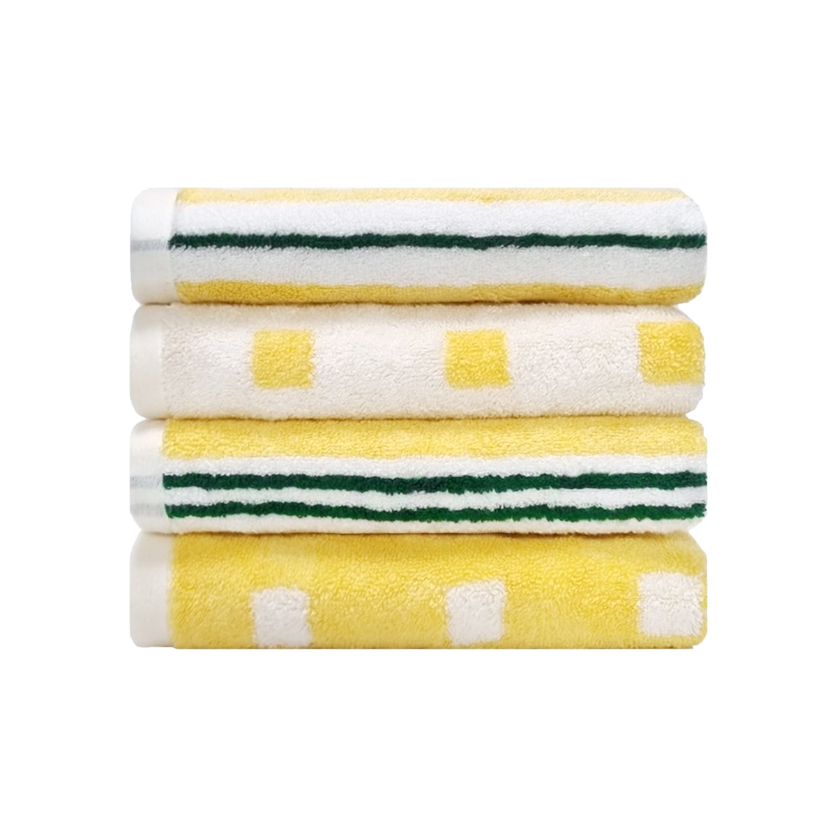 기라로쉬 더 부드러운 뱀부 선염 세면타월 4P - 옐로우