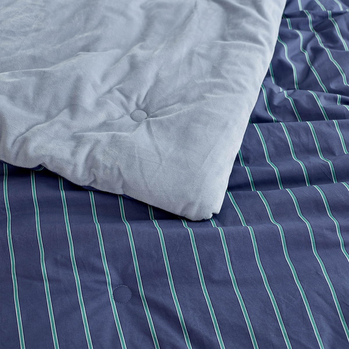 썸니아 면/극세사 차렵 이불 - 싱글, 네이비 썸니아 면/극세사 차렵 이불 - 싱글, 네이비