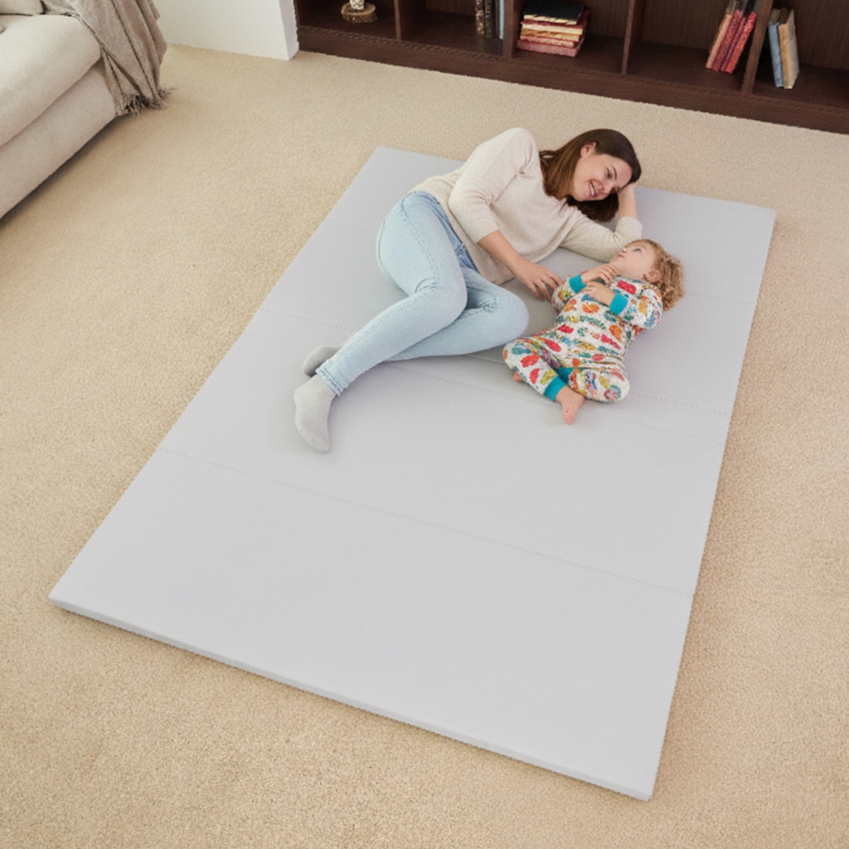 릴팡 제로 갭 폴딩 매트 200 x 250 x 4cm - 그레이