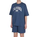 게스 여성 코튼 라운지 상하의 세트 - 블루