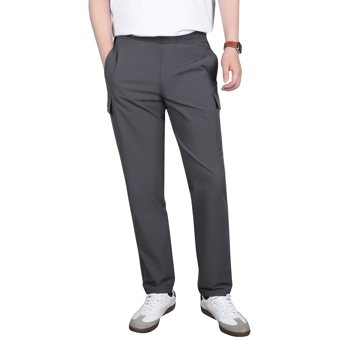 케네스콜 남성 나일론 스판 바지 - 차콜, 34