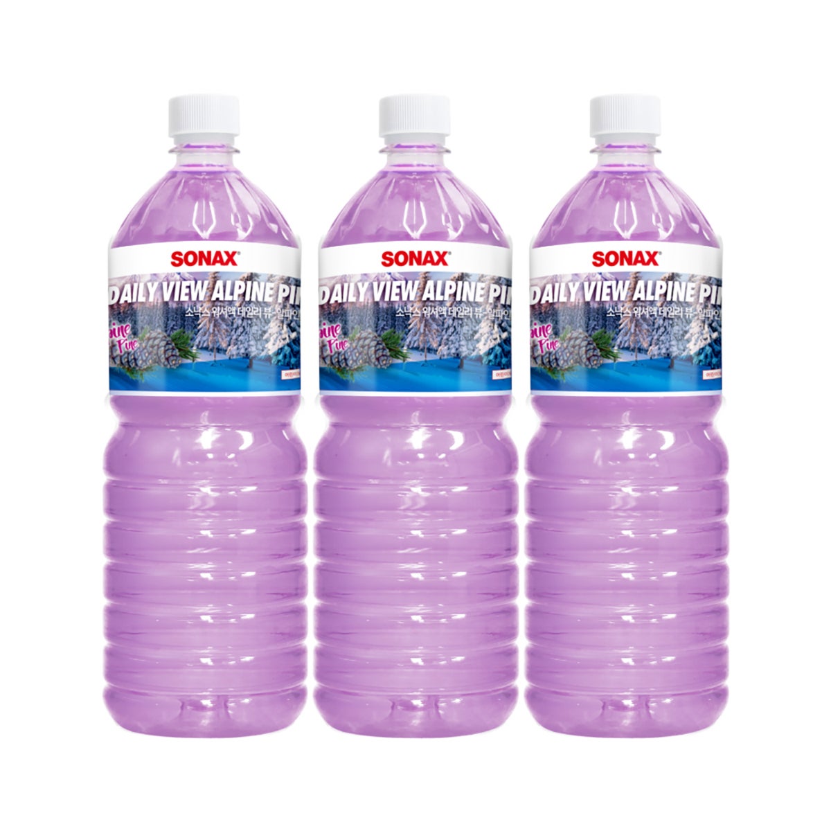 소낙스 워셔액 데일리 뷰 알파인 파인 1.8L 3개