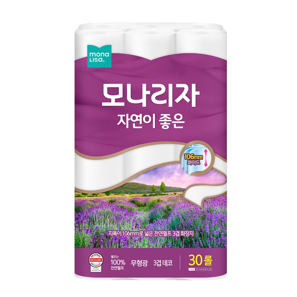 모나리자 자연이 좋은3겹 화장지 30m x 30롤 x 3