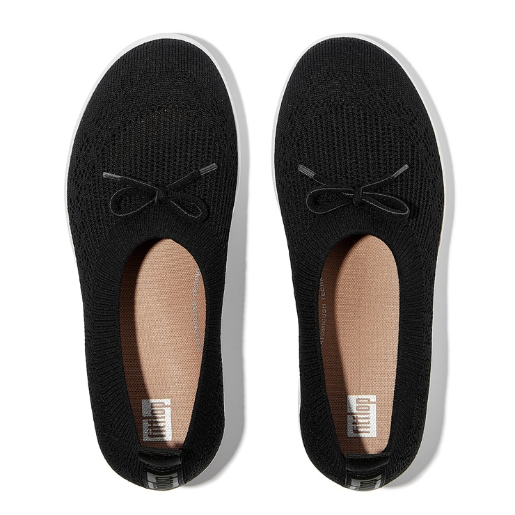 핏플랍 슈퍼큐 보우니트 발레 플랫 - 블랙, UK 4(235mm)