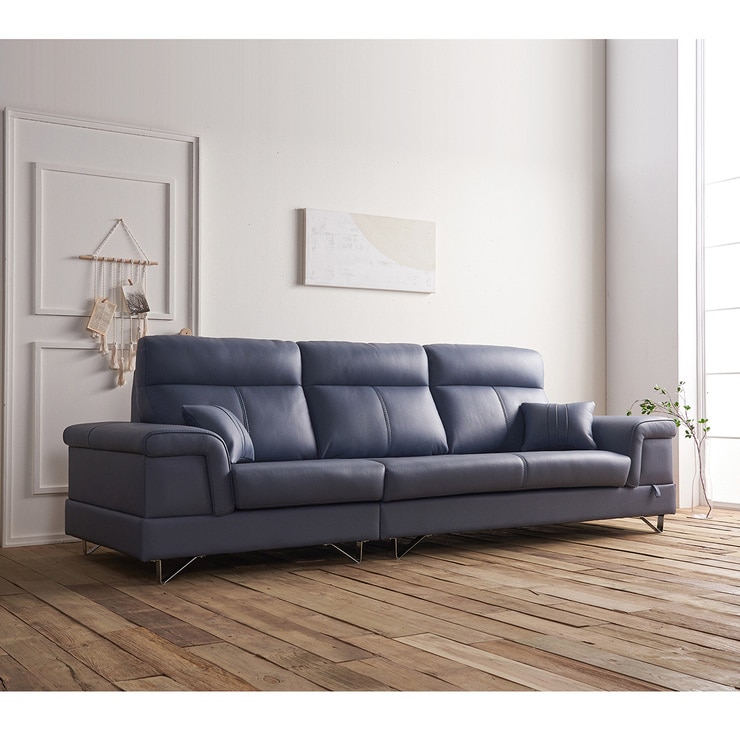 사트바 인헤런트 통가죽 카우치 4인 소파