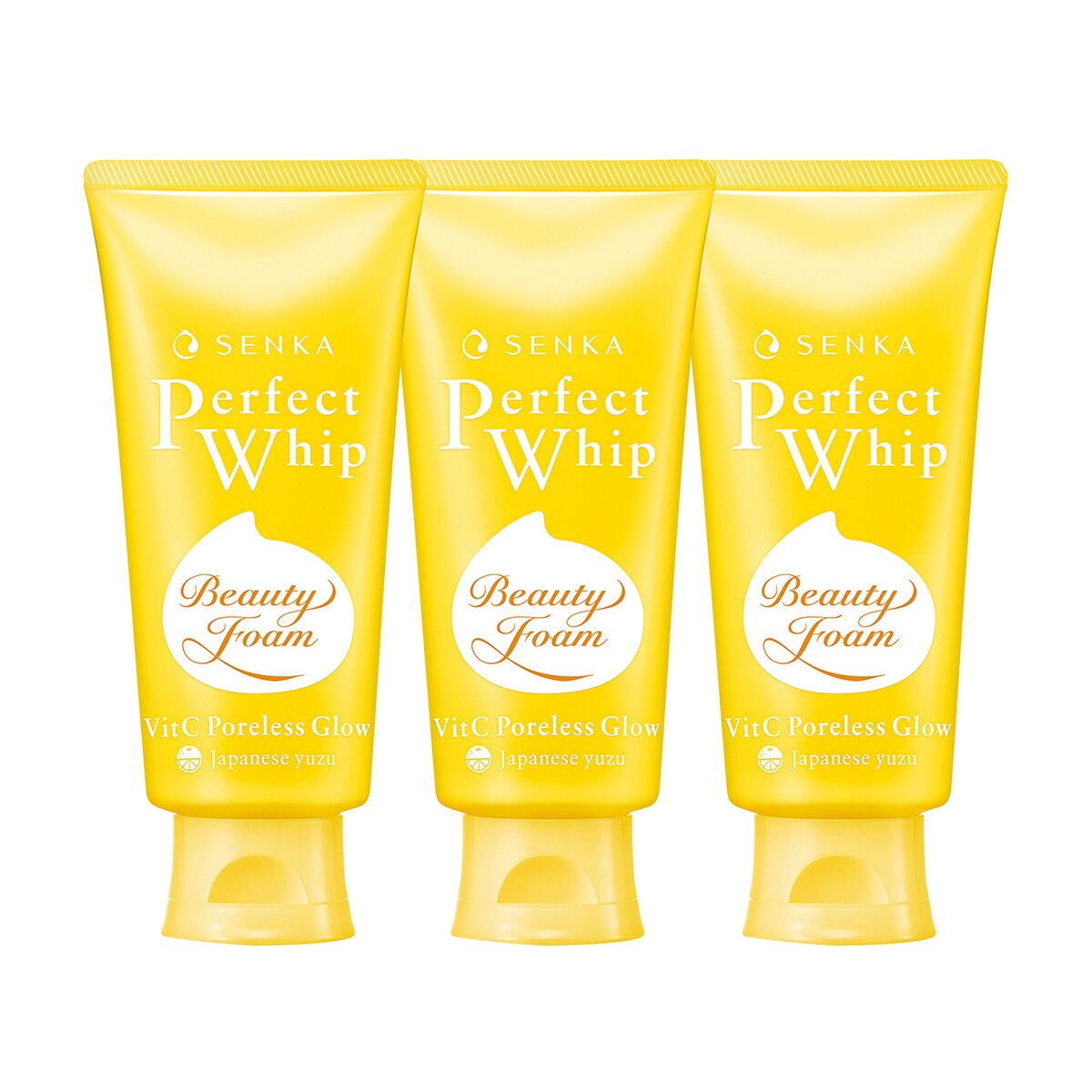 센카 퍼펙트 휩 클렌징 폼 x 3 - 비타민C 포어리스 글로우 100g x 3