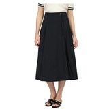 레니본 여성 플레어 스커트 - 블랙