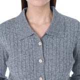 SOUP 여성 케이블 카라 가디건 SOUP 여성 케이블 카라 가디건