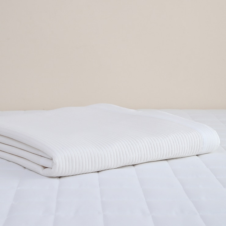 April At Home 앤더슨 양모 워싱 스프레드 - 퀸, 화이트