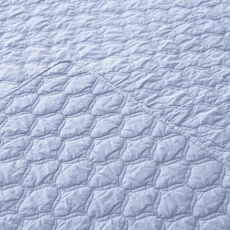 루마인 홈 양모 스프레드 - 퀸, 라이트블루