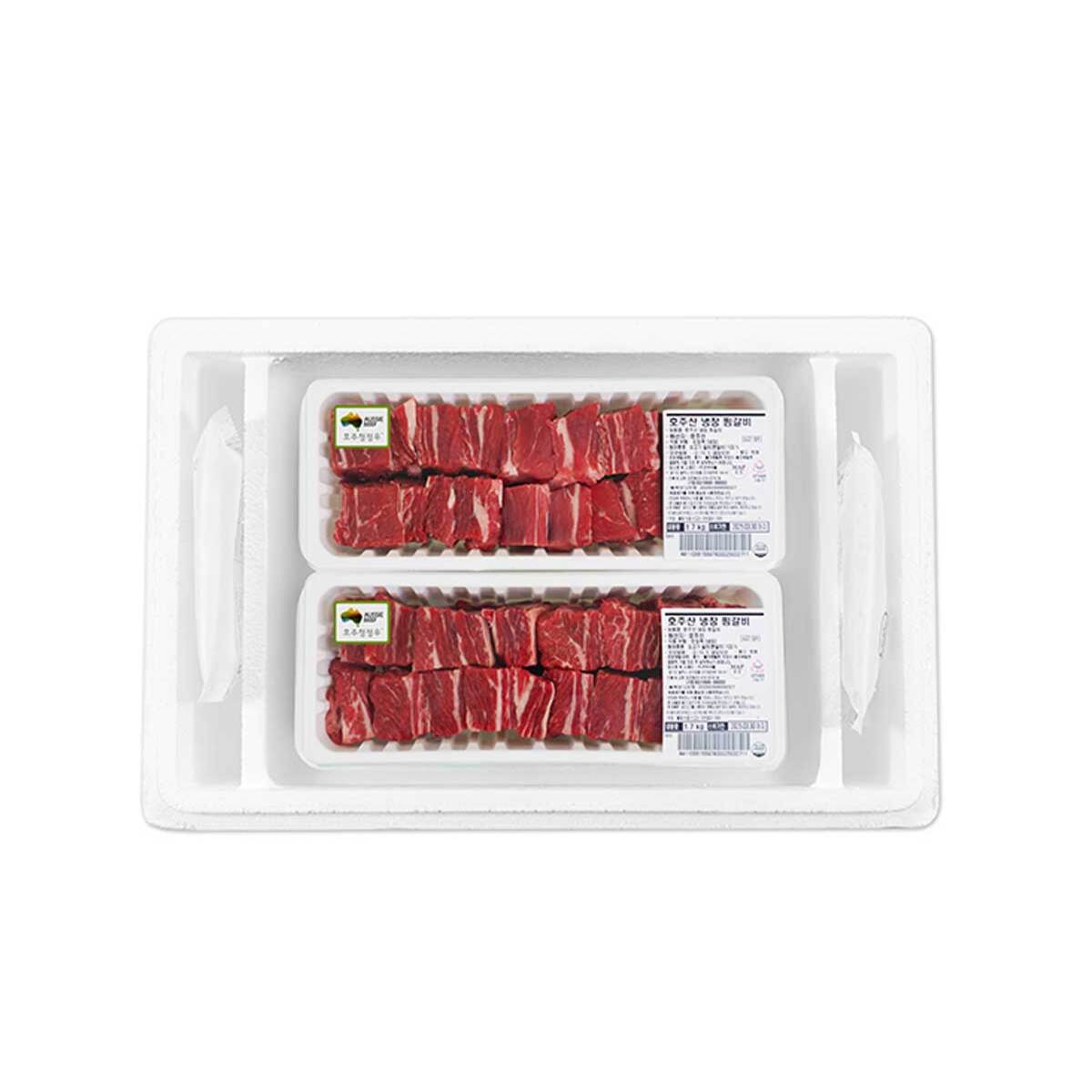 호주산 냉장 찜갈비 1.7kg x 2팩 x 3세트 호주산 냉장 찜갈비 1.7kg x 2팩 x 3세트