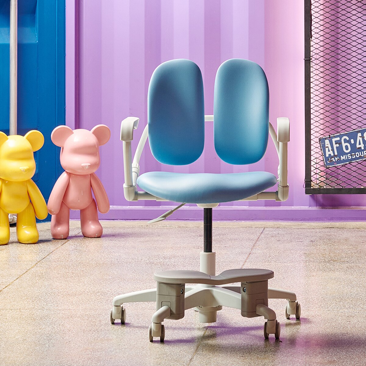 듀오백 아동의자 - 마일드 블루