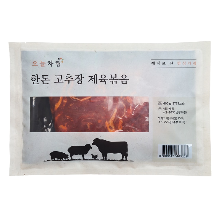 오늘차림 한돈 고추장 제육볶음 600g x 3ea